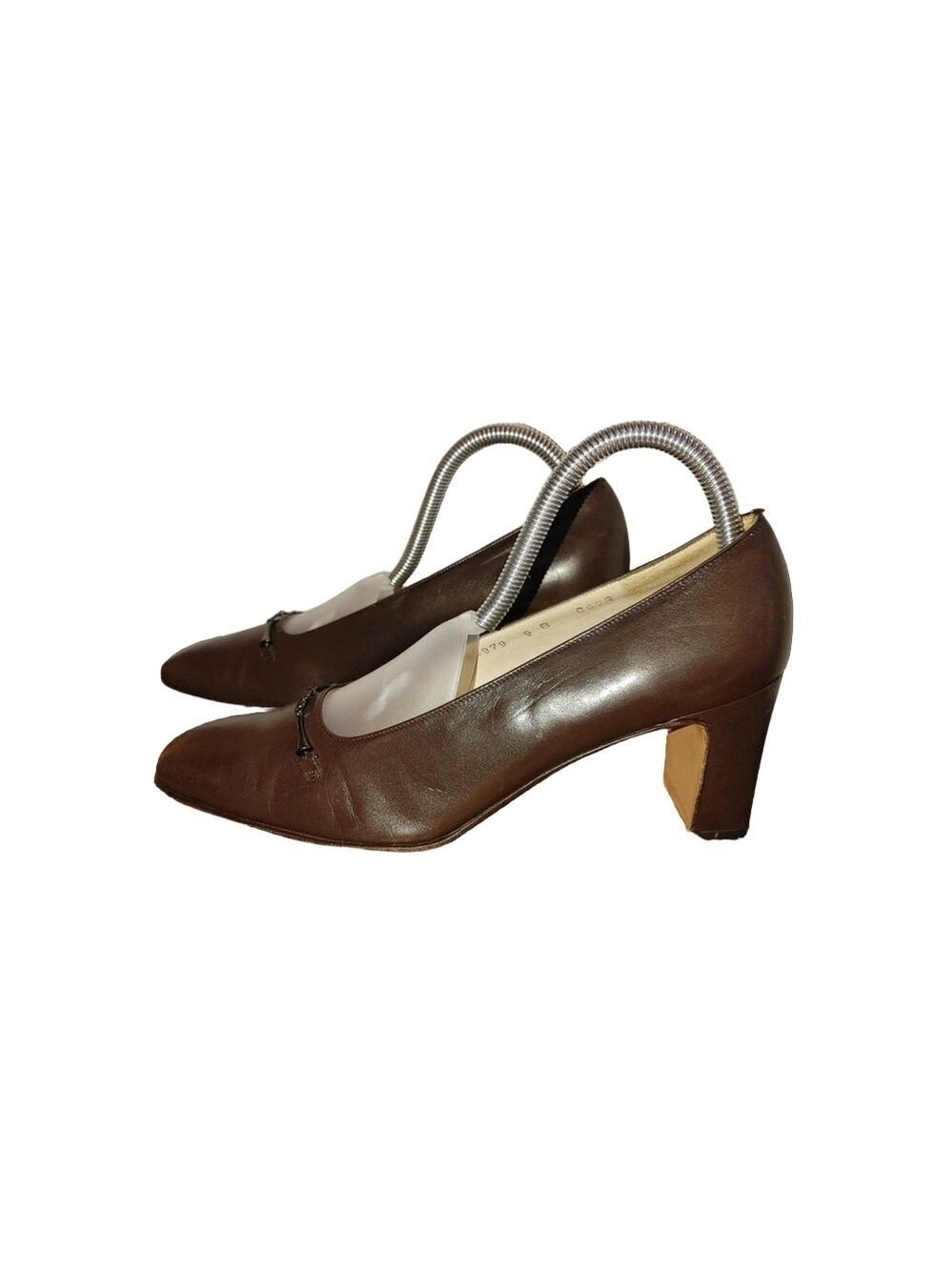 Salvatore Ferragamo Leather Block Heels Size 9B